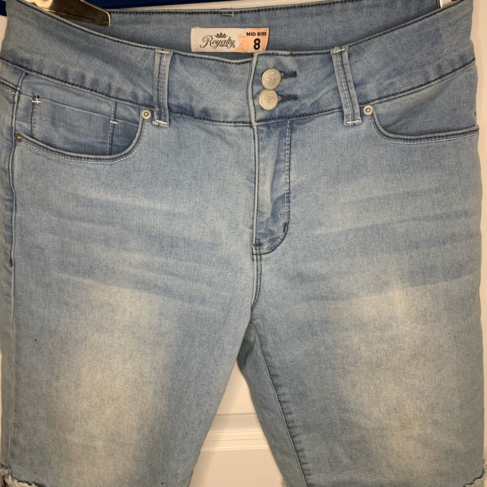 Royalty For Me Light Wash Denim Shorts